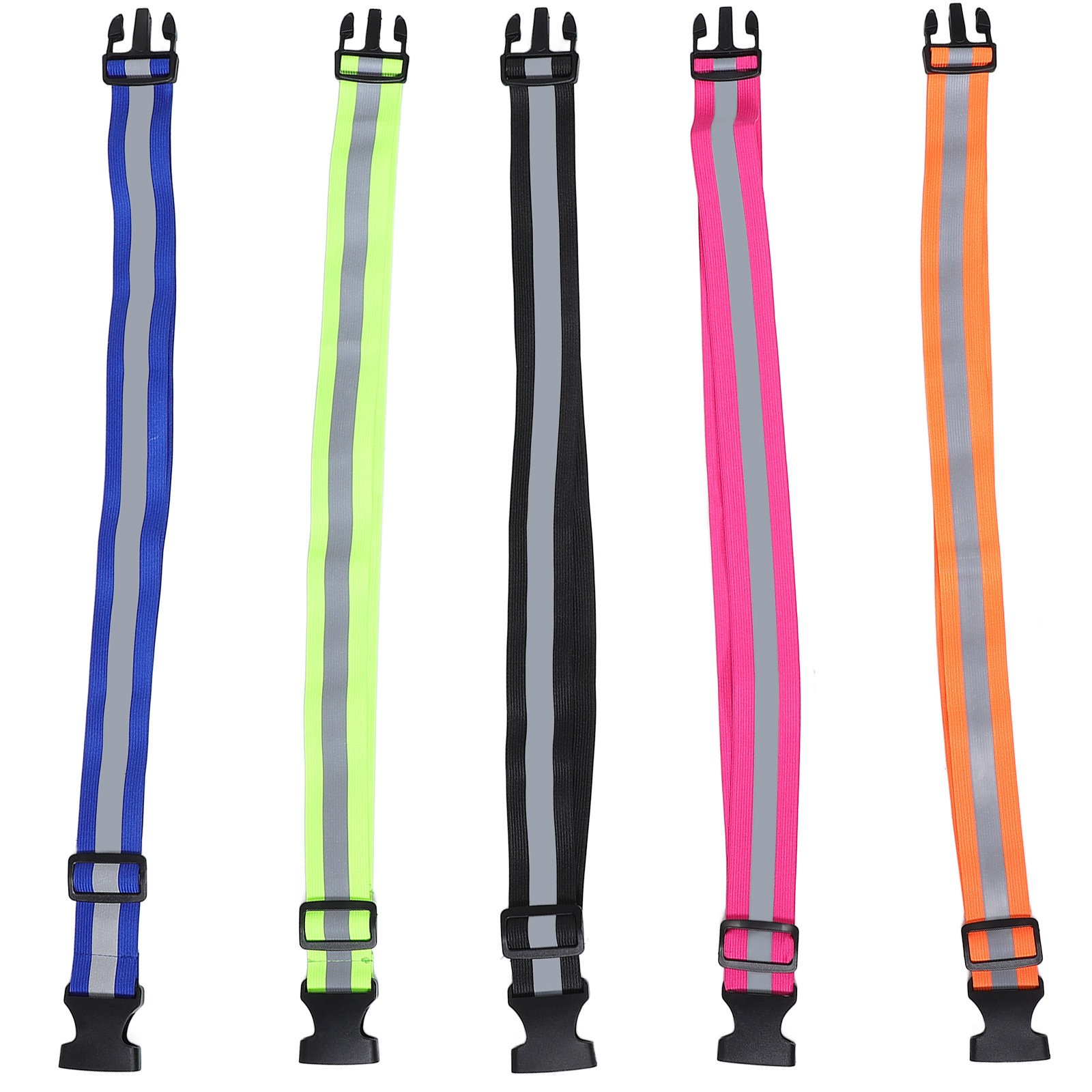 Running Visibility Gear - 5Pcs Reflective Body Strap Elastic Running