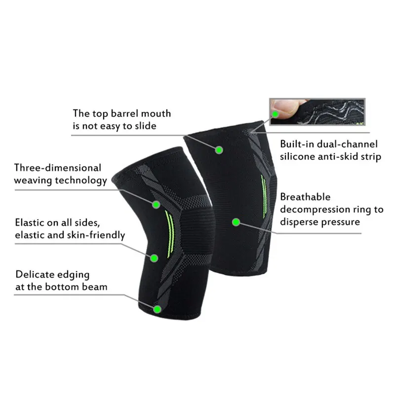 Single Knee Pad Knitted Nylon  - Running Gear In The Cold ulasan dan harga
