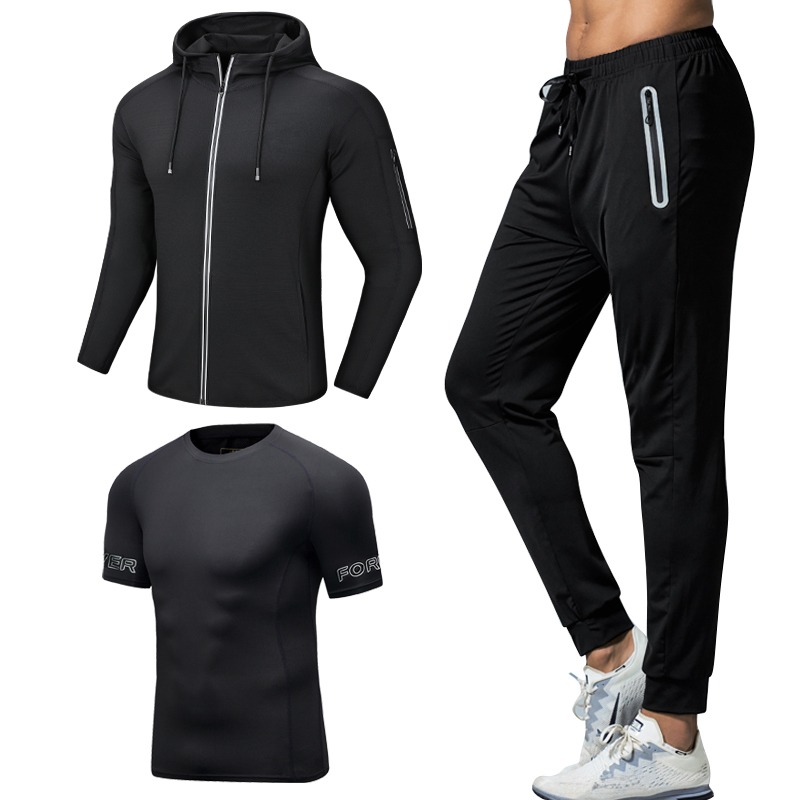 3pcs Men's Fitness Sportswear  - Running Gear Outfit ulasan dan harga