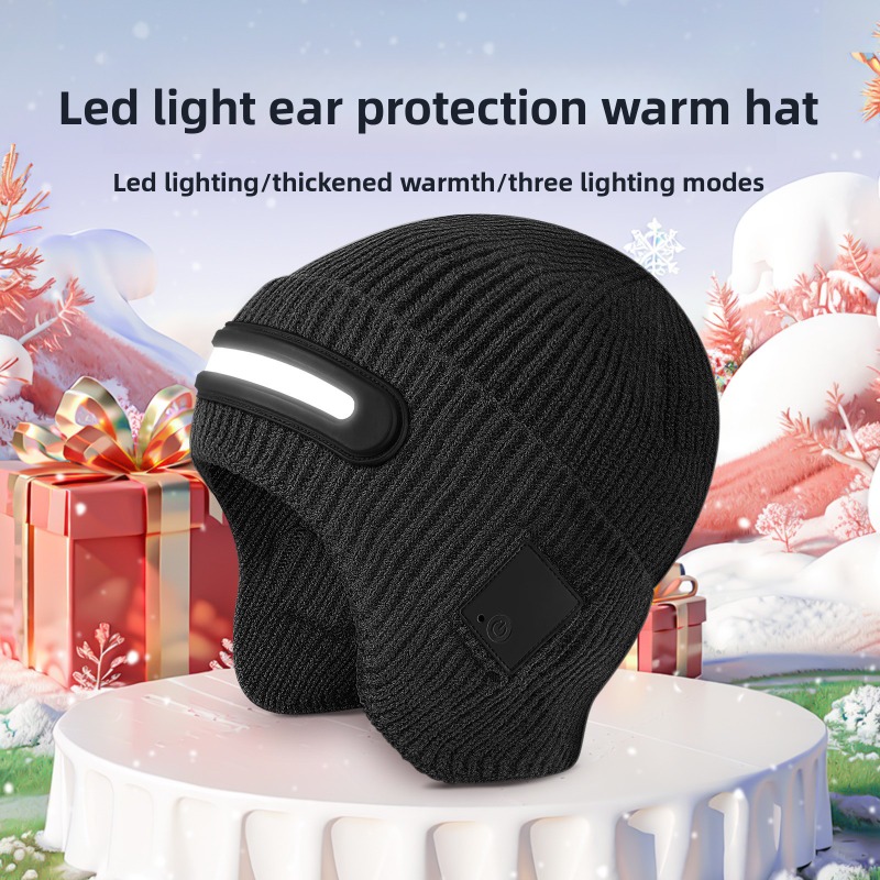 LED Headlamp Winter Hat Outdoo - Running Gear In The Cold ulasan dan harga