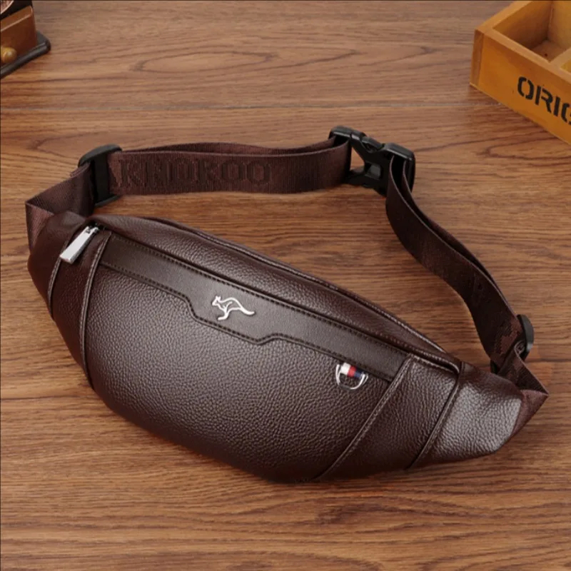 Business Leather Waist Bag Mul - Running Zwift ulasan dan harga