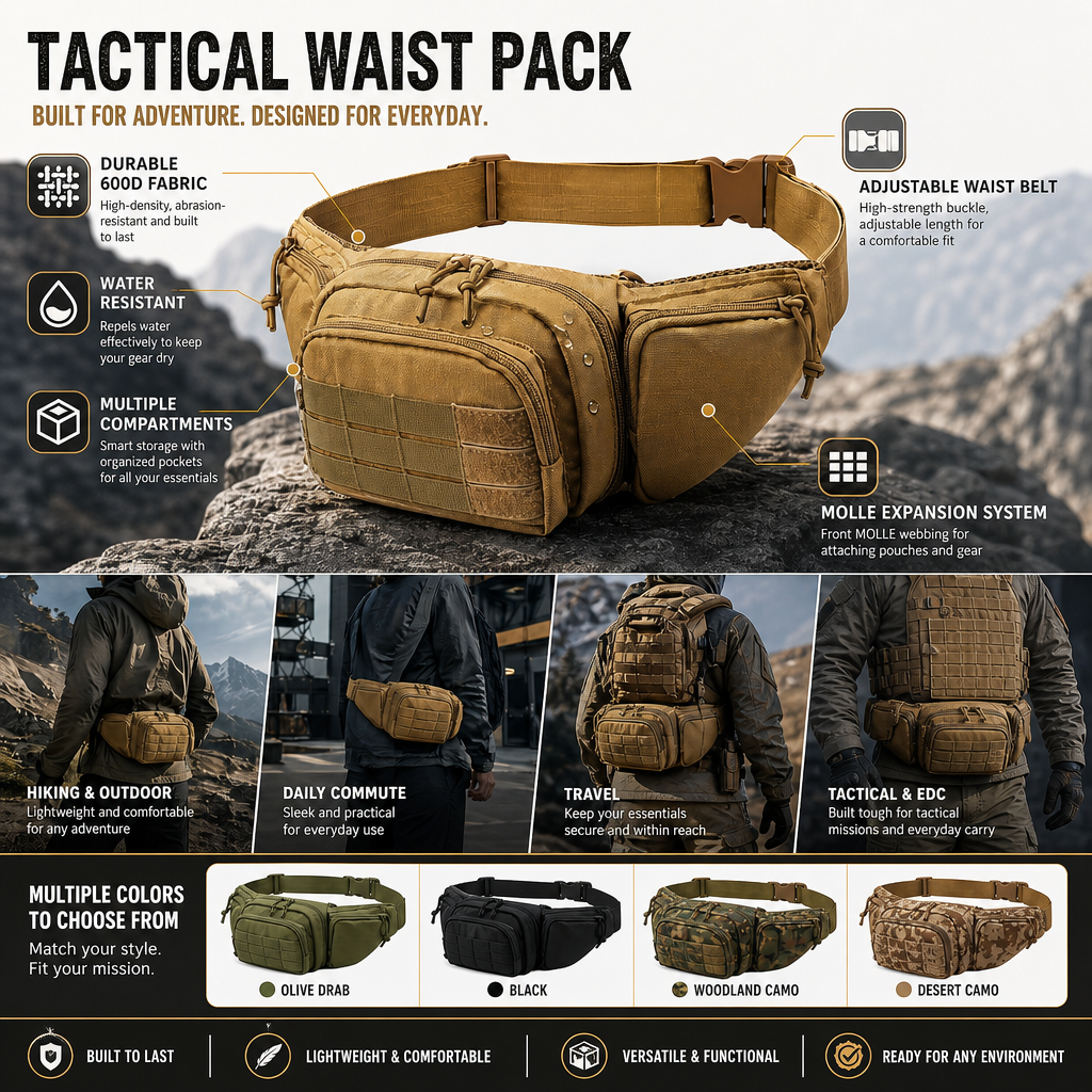 Tactical Waist Pack Outdoor Hi - Running Zwift ulasan dan harga