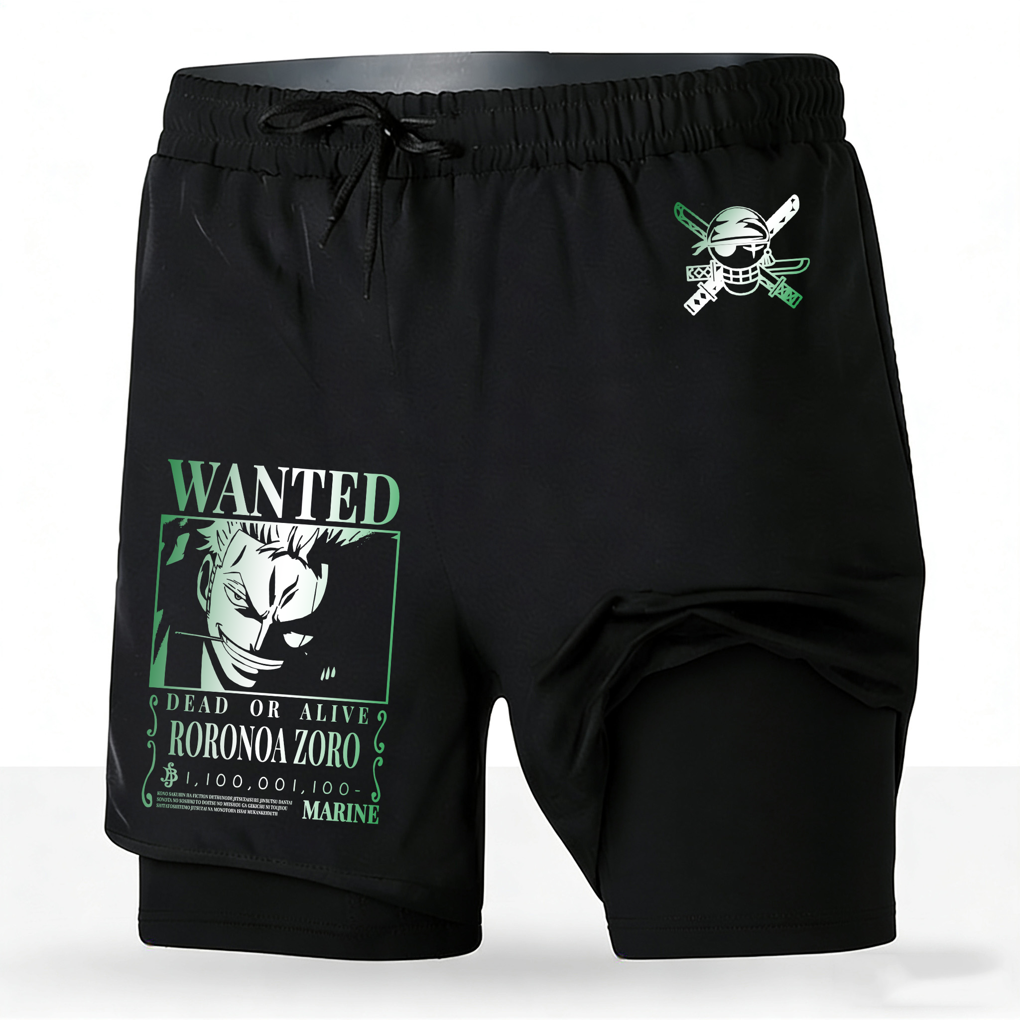 Men's One Piece Anime 2-in-1 R - Running Gear In Japan ulasan dan harga