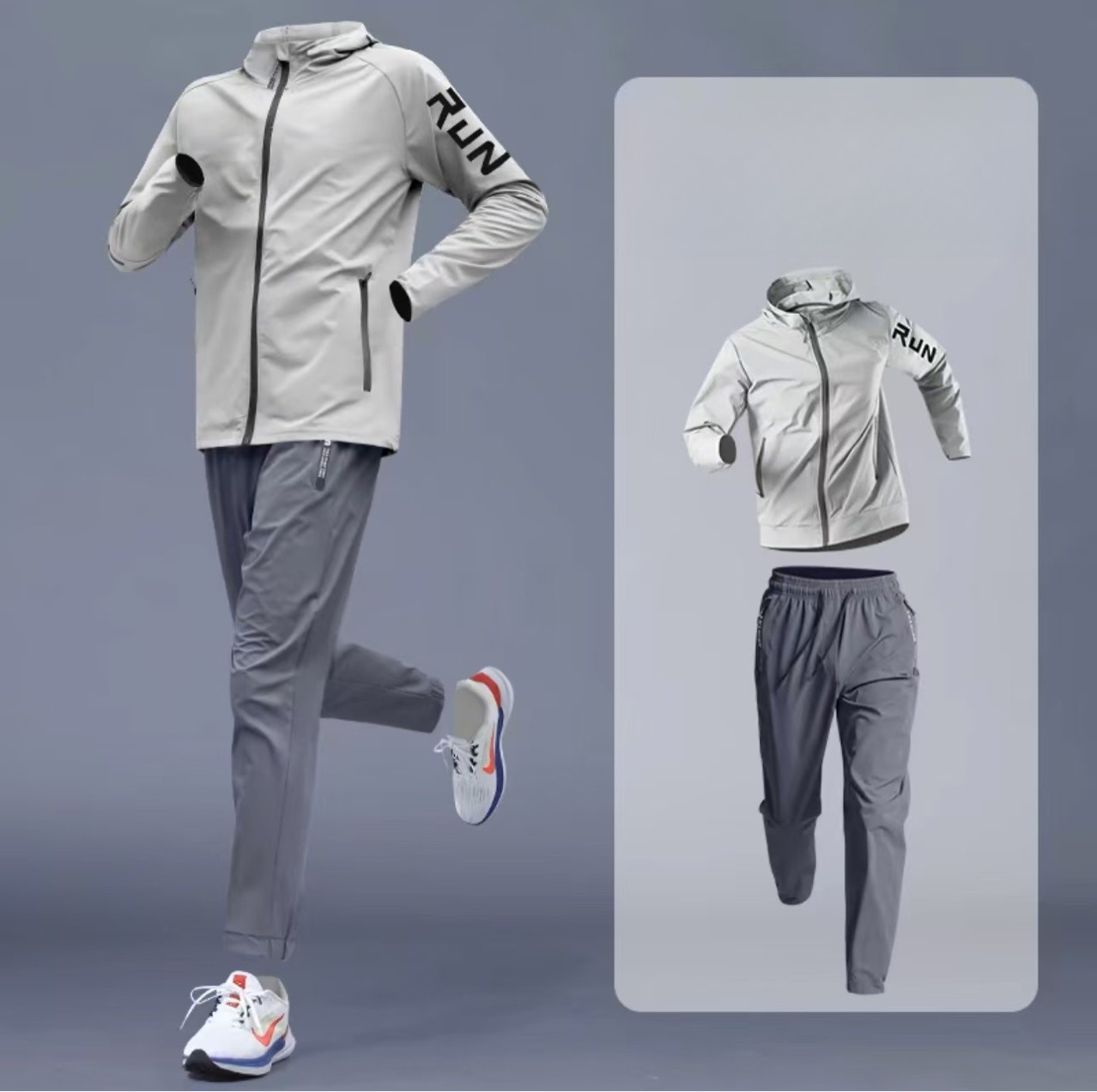 Men's Sportswear Running Set w - Running Gear Outfit ulasan dan harga