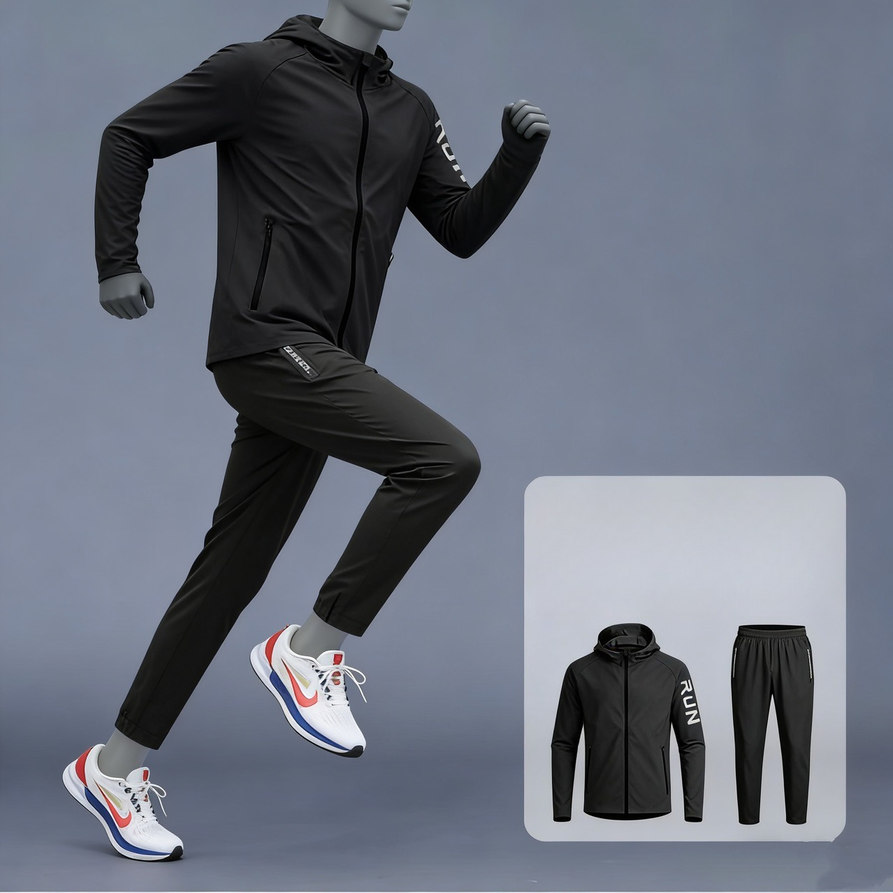 Men's Sportswear Running Set w - Running Gear Outfit ulasan dan harga