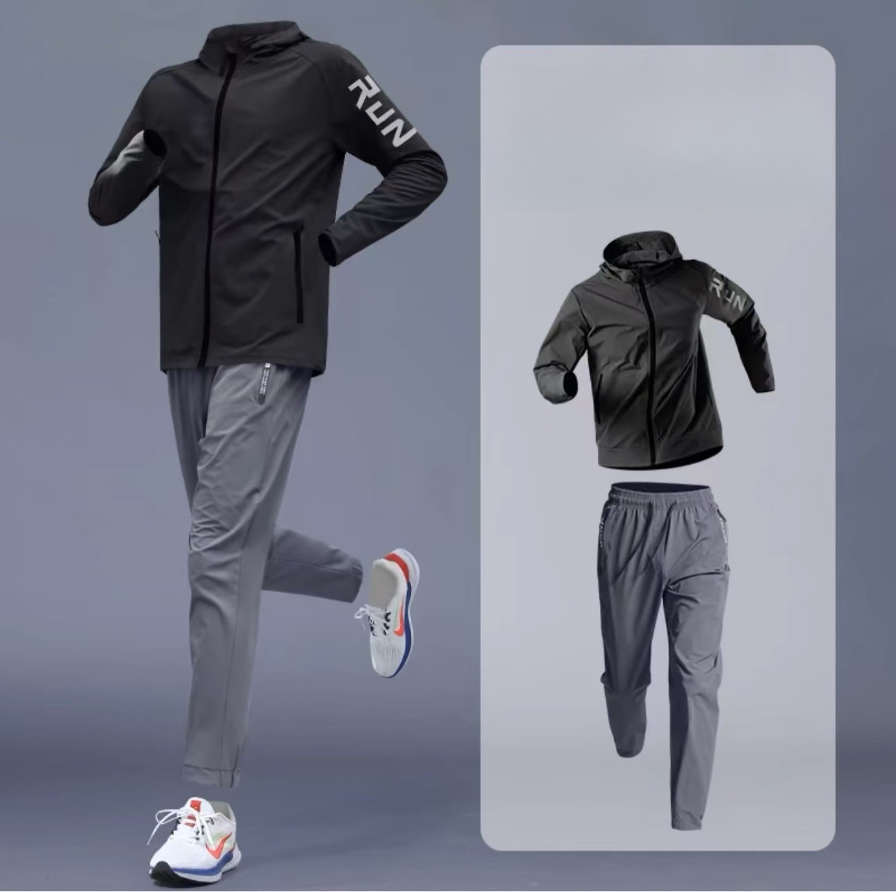 Men's Sportswear Running Set w - Running Gear Outfit ulasan dan harga