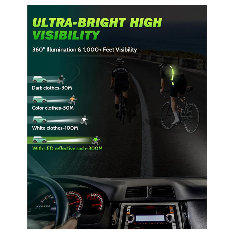 NEW-LED Reflective Belt Sash W - Running Visibility Gear ulasan dan harga