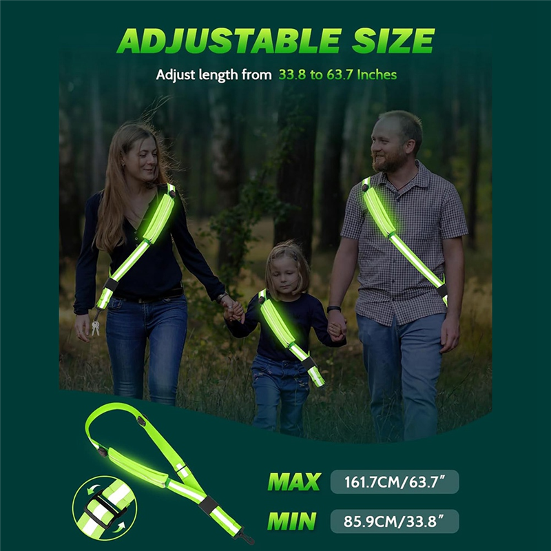NEW-LED Reflective Belt Sash W - Running Visibility Gear ulasan dan harga