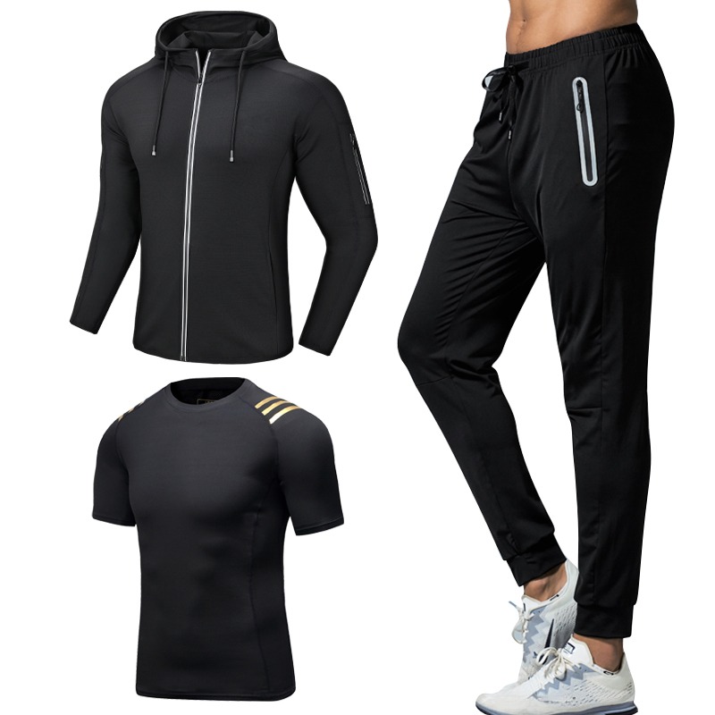 3pcs Men's Fitness Sportswear  - Running Gear Outfit ulasan dan harga
