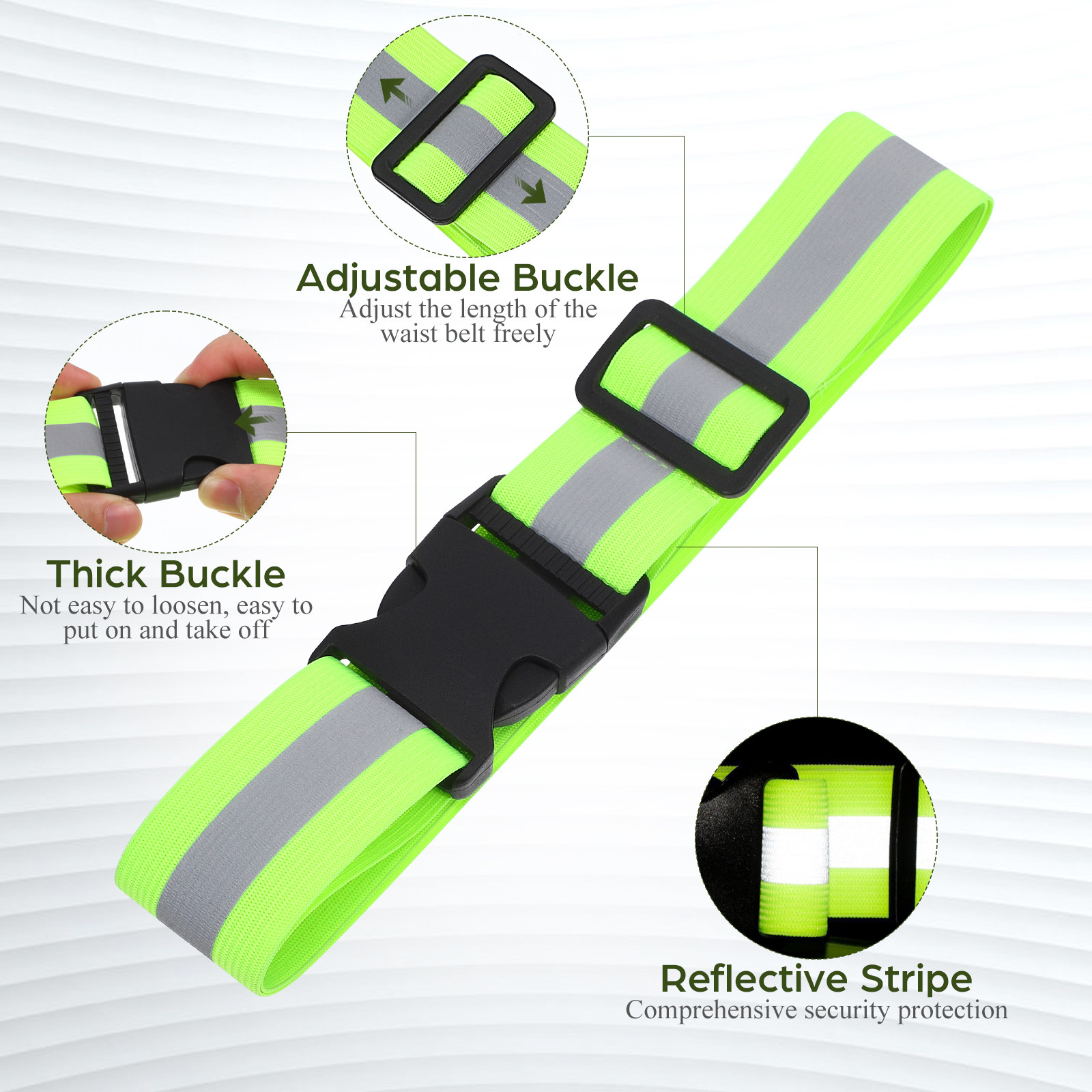 Fluorescent Green Reflective B - Running Visibility Gear ulasan dan harga